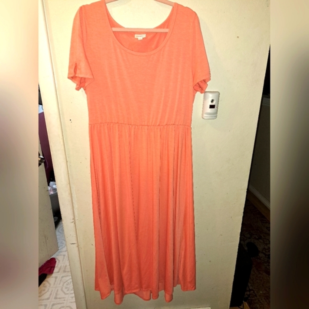 2XL Coral Lularoe Riley Dress